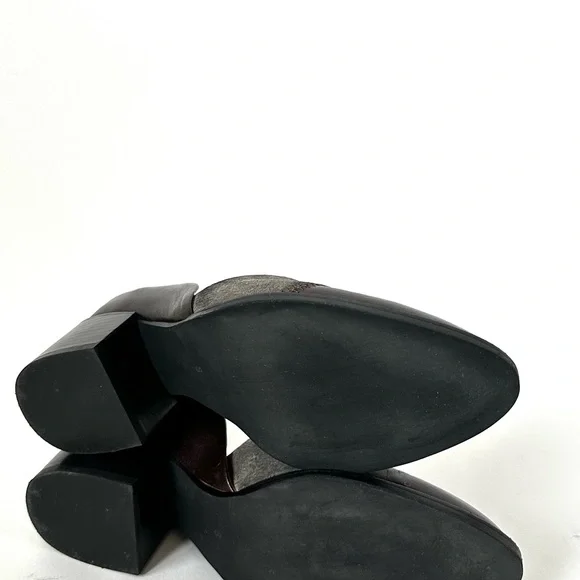 Jeffrey Campbell Chic Brown Loafers Chunky Block Heel ‘Shriver’ D’Orsay Style-8 - Picture 10 of 13